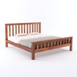 Wooden Galaxy Solid Sheesham Wood Queen Size Bed – Honey Brown Finish - Image 6