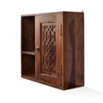 Wooden Galaxy Solid Sheesham Wood Bookshelf with 1 Drawer (Design 11) - Image 4