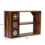 Wooden Galaxy Solid Sheesham Wood Bookshelf with Open Storage Shelves - Image 2