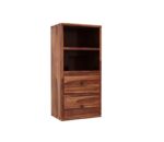 Wooden Galaxy Solid Sheesham Wood Bookshelf with 2 Drawer (Design 14) - Image 3