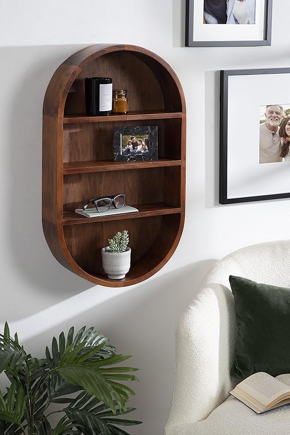 61PwK2stgXL-1.jpg Wooden Galaxy Solid Sheesham Wood Bookshelf with Open Storage Shelves - Image 1