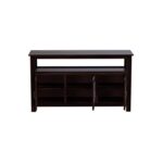 Wooden Galaxy Solid Sheesham Wood Bookshelf with 6 Door – Cary Walnut Finish - Image 2