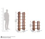 Wooden Galaxy Solid Sheesham Wood Bookshelf with Open Storage Shelves - Image 3