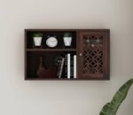 Wooden Galaxy Solid Sheesham Wood Bookshelf with 1 Drawer (Design 18)
