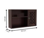 Wooden Galaxy Solid Sheesham Wood Bookshelf with 1 Drawer (Design 18) - Image 4