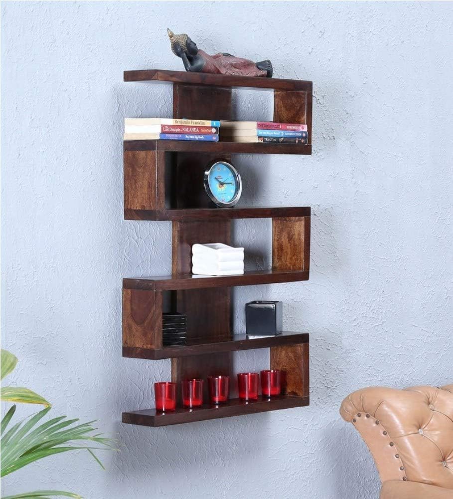 61R7DvUt6IL-1.jpg Wooden Galaxy Solid Sheesham Wood Bookshelf with Open Storage Shelves - Image 1