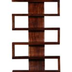 Wooden Galaxy Solid Sheesham Wood Bookshelf with Open Storage Shelves - Image 3