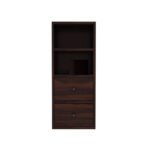 Wooden Galaxy Solid Sheesham Wood Bookshelf with 2 Drawer (Design 15) - Image 4