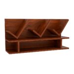 Wooden Galaxy Solid Sheesham Wood Bookshelf with Open Storage Shelves - Image 4