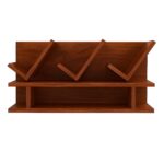 Wooden Galaxy Solid Sheesham Wood Bookshelf with Open Storage Shelves - Image 5