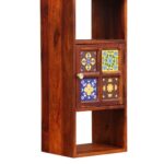 Wooden Galaxy Solid Sheesham Wood Bookshelf with 1 Door (Design 02) - Image 3