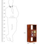 Wooden Galaxy Solid Sheesham Wood Bookshelf with 1 Door (Design 02) - Image 7