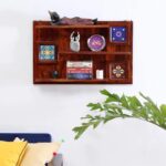 Wooden Galaxy Solid Sheesham Wood Bookshelf with Open Storage Shelves