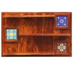 Wooden Galaxy Solid Sheesham Wood Bookshelf with Open Storage Shelves - Image 2