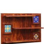 Wooden Galaxy Solid Sheesham Wood Bookshelf with Open Storage Shelves - Image 3