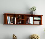 Wooden Galaxy Solid Sheesham Wood Bookshelf with Open Storage Shelves