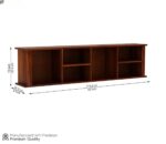Wooden Galaxy Solid Sheesham Wood Bookshelf with Open Storage Shelves - Image 2