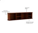 Wooden Galaxy Solid Sheesham Wood Bookshelf with Open Storage Shelves - Image 4