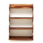 Wooden Galaxy Solid Sheesham Wood Bookshelf with Open Storage Shelves - Image 5
