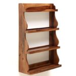 Wooden Galaxy Solid Sheesham Wood Bookshelf with Open Storage Shelves - Image 6