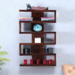 Wooden Galaxy Wood Bookshelf with 5 Shelf – Brown Finish – Premium Quality
