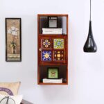 Wooden Galaxy Wood Bookshelf with 3 Shelf – Brown Finish – Premium Quality