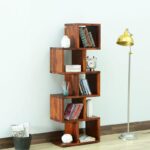 Wooden Galaxy Solid Sheesham Wood Bookshelf with Open Storage Shelves (Color 1)
