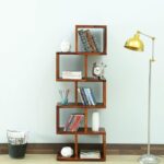 Wooden Galaxy Solid Sheesham Wood Bookshelf with Open Storage Shelves (Color 1) - Image 2