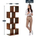 Wooden Galaxy Solid Sheesham Wood Bookshelf with Open Storage Shelves (Color 1) - Image 3