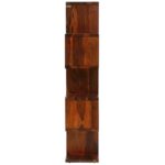 Wooden Galaxy Solid Sheesham Wood Bookshelf with Open Storage Shelves (Color 1) - Image 5