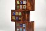 Wooden Galaxy Solid Sheesham Wood Bookshelf with Open Storage Shelves (Color 2) - Image 5