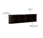 Wooden Galaxy Solid Sheesham Wood Bookshelf with Open Storage Shelves - Image 5