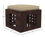 Wooden Galaxy Solid Sheesham Wood Coffee Table for Home & Office Use - Image 3