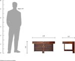 Wooden Galaxy Solid Sheesham Wood Coffee Table – Coffee Colour Finish - Image 2