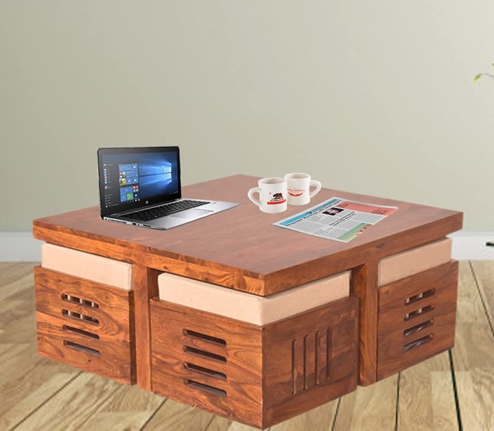51g41Z-Zj2L-1.jpg Wooden Galaxy Solid Sheesham Wood Coffee Table – Coffee Colour Finish - Image 1
