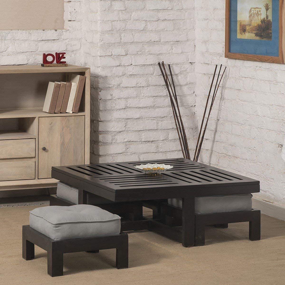 71Op5wTJafL-1.jpg Wooden Galaxy Solid Sheesham Wood Coffee Table for Home & Office Use - Image 1